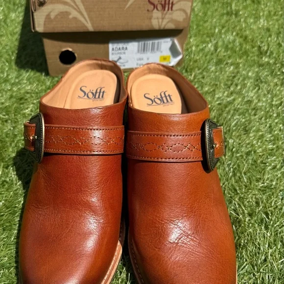 Söfft Adara Italian Leather Mules • Bourbon • US 9 • 2″ Heel • Arch Support - Picture 10 of 16